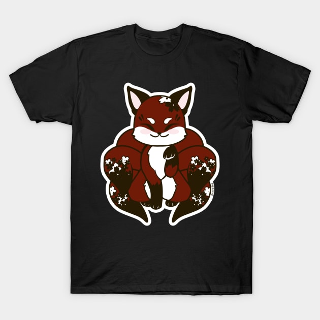 Red & Black Kitsune T-Shirt by Ranefea